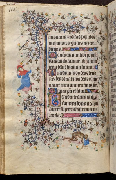 Hodiny Karla Šlechetného, navarrského krále (1361-1425): fol. 58v, Text od Master of the Brussels Initials and Associates