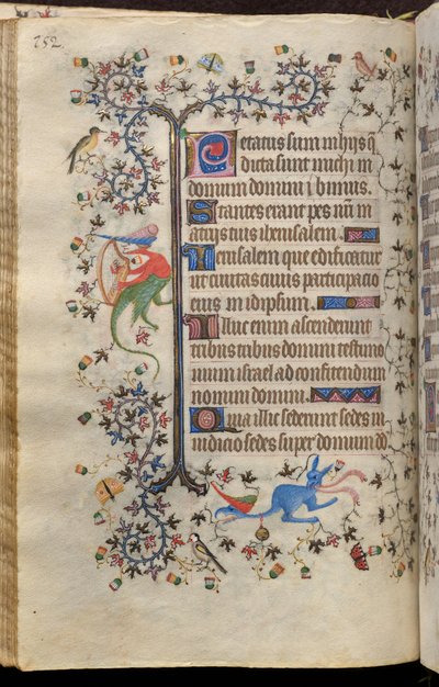 Hodiny Karla Šlechetného, navarrského krále (1361-1425): fol. 76v, Text od Master of the Brussels Initials and Associates