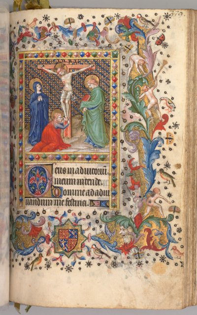 Hodiny Karla Vznešeného, krále navarrského 1361-1425: fol. 185r, Ukřižování, c. 1405. od Master of the Brussels Initials and Associates