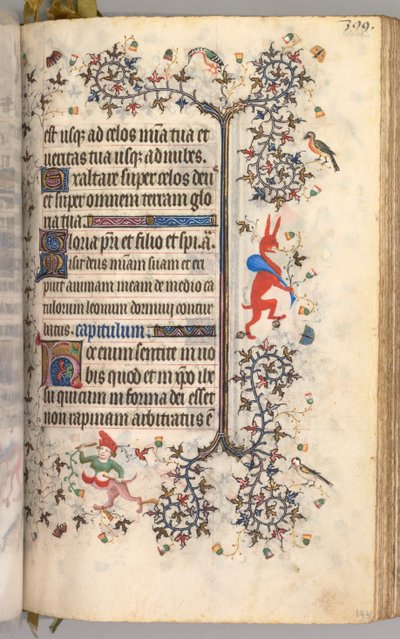 Hodiny Karla Vznešeného, krále navarrského 1361-1425: fol. 194r, Text, c. 1405. od Master of the Brussels Initials and Associates