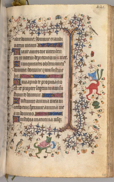 Hodiny Karla Vznešeného, krále navarrského 1361-1425: fol. 205r, Text, c. 1405. od Master of the Brussels Initials and Associates
