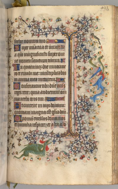 Hodiny Karla Vznešeného, krále navarrského 1361-1425: fol. 206r, Text, c. 1405. od Master of the Brussels Initials and Associates