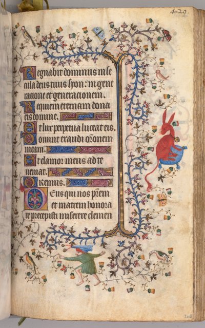 Hodiny Karla Vznešeného, krále navarrského 1361-1425: fol. 209r, Text, c. 1405. od Master of the Brussels Initials and Associates