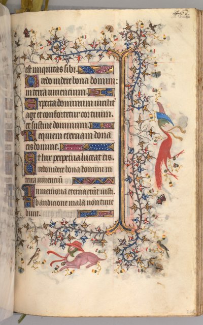Hodiny Karla Vznešeného, krále navarrského 1361-1425: fol. 225r, Text, c. 1405. od Master of the Brussels Initials and Associates