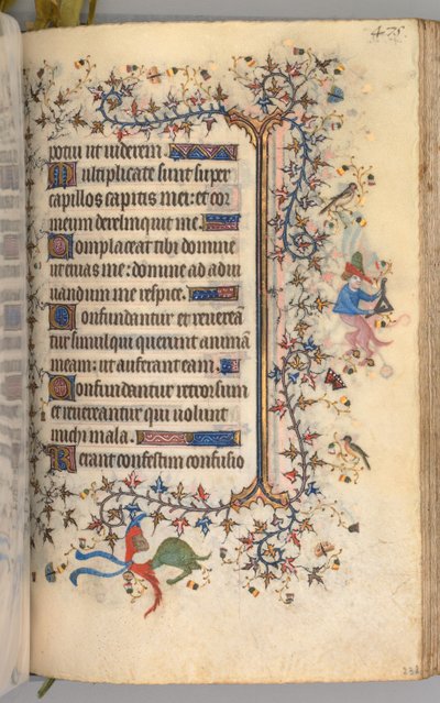 Hodiny Karla Vznešeného, krále navarrského 1361-1425: fol. 232r, Text, c. 1405. od Master of the Brussels Initials and Associates