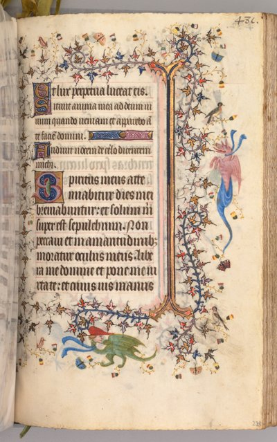 Hodiny Karla Vznešeného, krále navarrského 1361-1425: fol. 234r, Text, c. 1405. od Master of the Brussels Initials and Associates