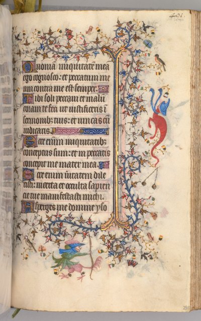 Hodiny Karla Vznešeného, krále navarrského 1361-1425: fol. 240r, Text, c. 1405. od Master of the Brussels Initials and Associates