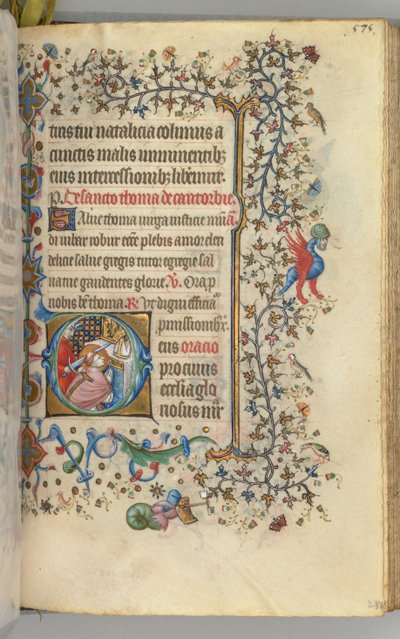 Hodiny Karla Vznešeného, krále navarrského 1361-1425, fol. 282r, St. Thomas à Becket, c. 1405. od Master of the Brussels Initials and Associates