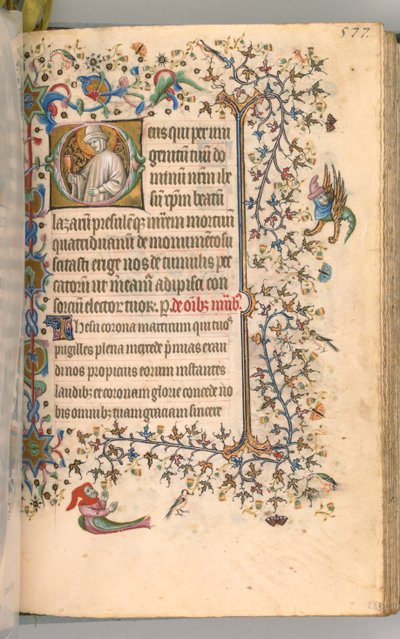 Hodiny Karla Vznešeného, krále navarrského 1361-1425, fol. 283r, sv.Lazar, k.ú. 1405. od Master of the Brussels Initials and Associates