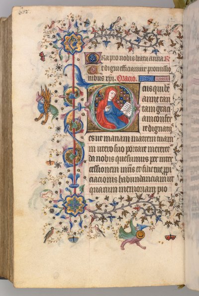 Hodiny Karla Vznešeného, krále navarrského 1361-1425, fol. 295v, Svatá Anna, c. 1405. od Master of the Brussels Initials and Associates