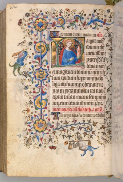 Hodiny Karla Vznešeného, krále navarrského 1361-1425, fol. 296v, svatá Máří Magdaléna, k.ú. 1405. od Master of the Brussels Initials and Associates