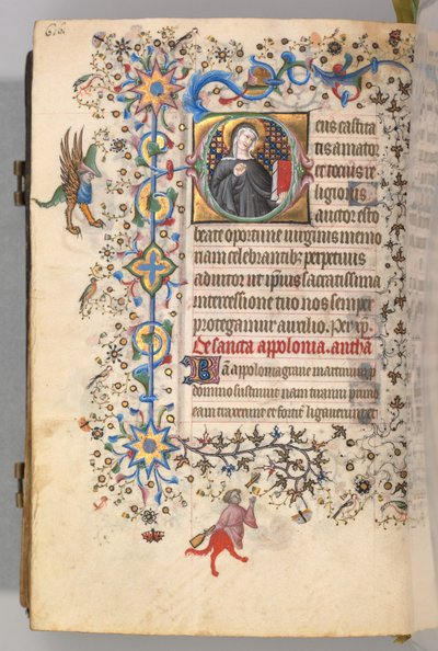Hodiny Karla Vznešeného, krále navarrského 1361-1425, fol. 302v, St. Opportun, c. 1405. od Master of the Brussels Initials and Associates