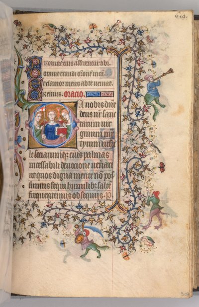 Hodiny Karla Vznešeného, krále navarrského 1361-1425, fol. 303r, Panna mučednice, c. 1405. od Master of the Brussels Initials and Associates