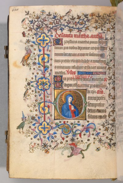 Hodiny Karla Vznešeného, krále navarrského 1361-1425, fol. 304v, sv. Marta, c. 1405. od Master of the Brussels Initials and Associates