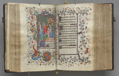 Hodiny Karla Vznešeného, krále navarrského 1361-1425: fol. 79r, Text, c. 1405. od Master of the Brussels Initials and Associates