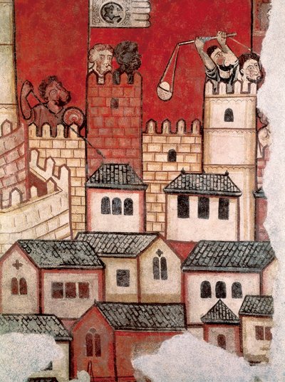 Dobytí Mallorky, detail fresky od Master of the Conquest of Mallorca