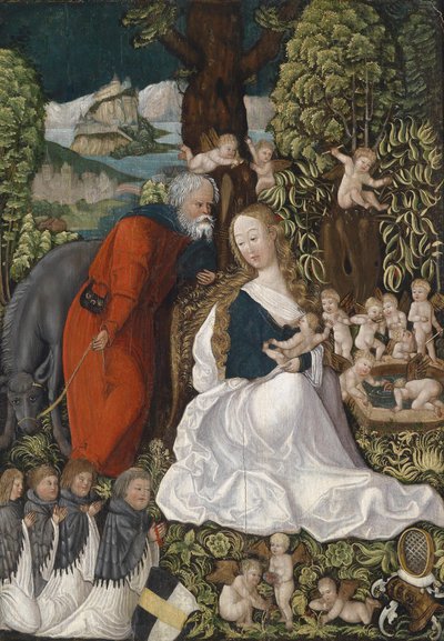 Zbytek na útěku do Egypta, c. 1510 od Master of the Danube School