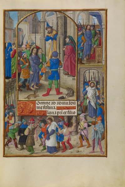 Kristus před Kaifášem od Master of the Dresden Prayer Book