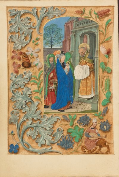 Představení v chrámu od Master of the Dresden Prayer Book