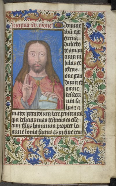 Kristuksen siunaus od Master of the Dresden Prayer Books