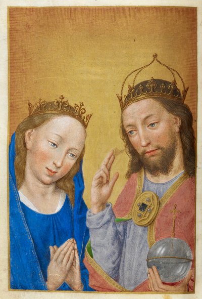 Kristus a Panna Maria. od Master of the Dresden Prayer Books