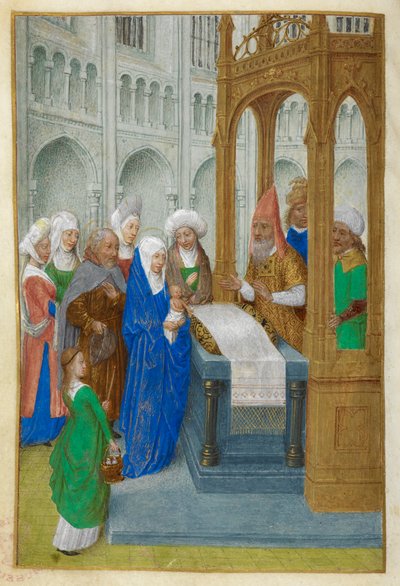Prezentace v chrámu. od Master of the Dresden Prayer Books