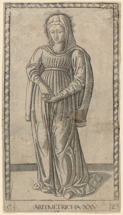 Aritmetricha (aritmetika) od Master of the E-Series Tarocchi