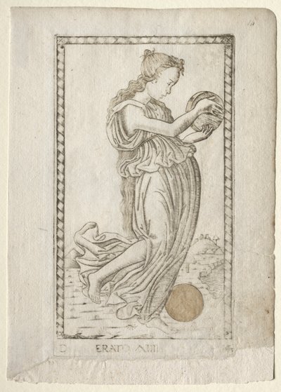 Erato (lyrická a milostná poezie) (ze série Tarocchi D: Apollo and the Muses, #14) od Master of the E Series Tarocchi