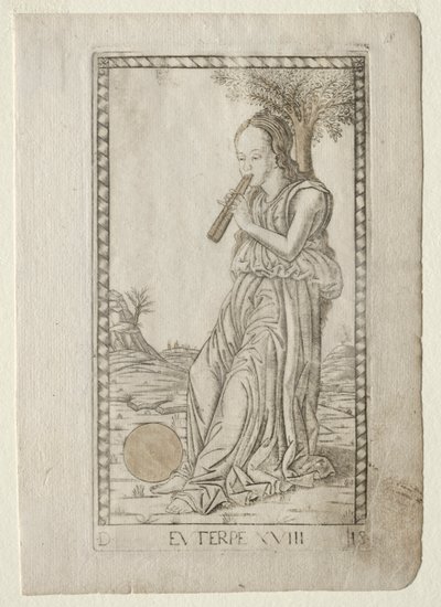 Euterpe (hudba, lyrická poezie) (ze série Tarocchi D: Apollo and the Muses, #18) od Master of the E Series Tarocchi
