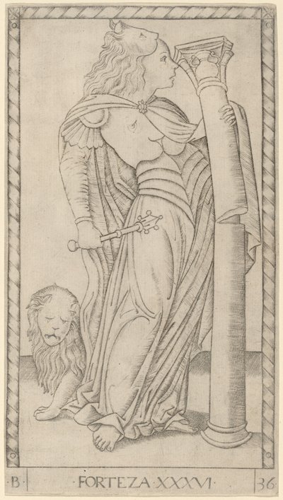 Síla (Fortitude) od Master of the E Series Tarocchi