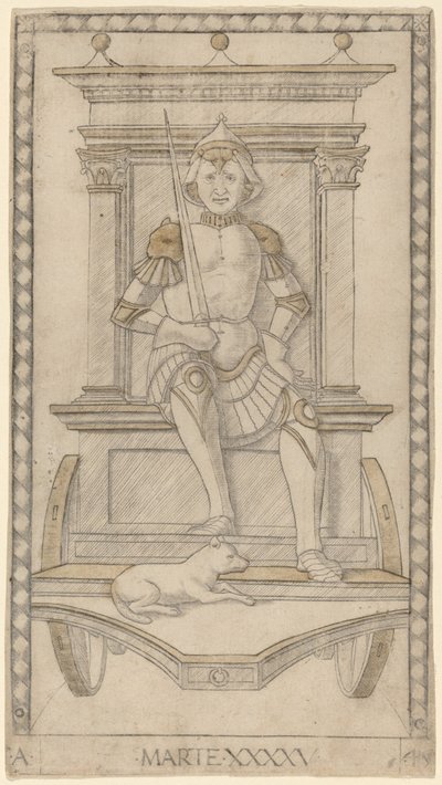 Marte (březen) od Master of the E Series Tarocchi
