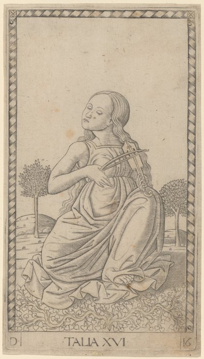 Talia (Thalia) od Master of the E Series Tarocchi