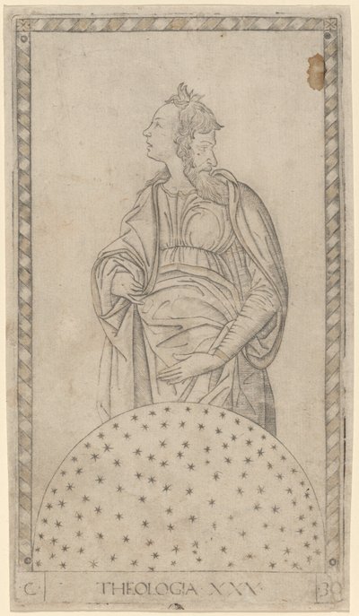teologie (teologie) od Master of the E Series Tarocchi