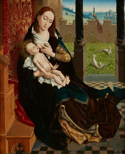 Ošetřovatelství Madonna od Master of the Embroidered Foliage