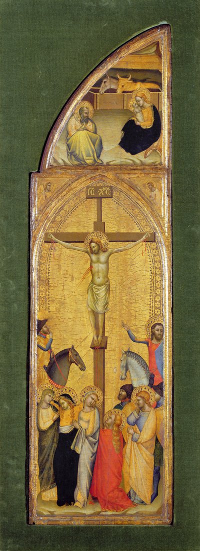 Ukřižování (olej na desce) od Master of the Fabriano Altarpiece (attr. to)
