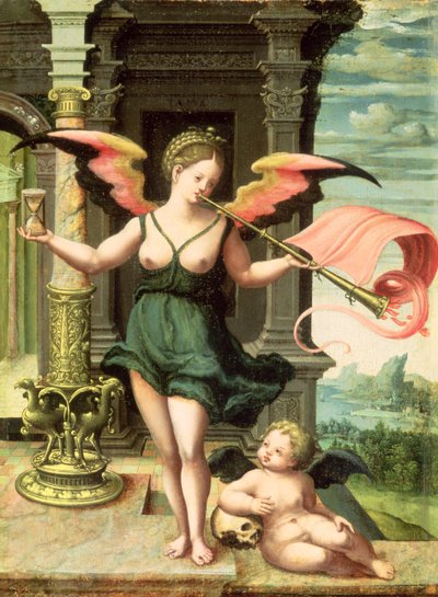 Alegorie slávy (panel) od Master of the Female Half Lengths