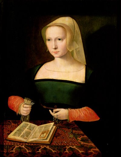 Portrét mladé ženy (panel) od Master of the Female Half Lengths