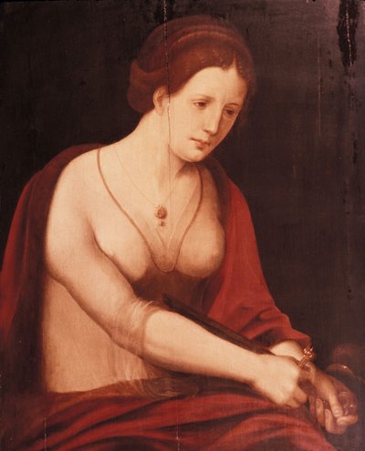 Smrt Lukrécie od Master of the Female Half Lengths