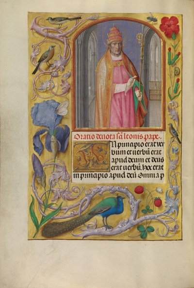 Papež Lev od Master of the First Prayer Book of Maximilian