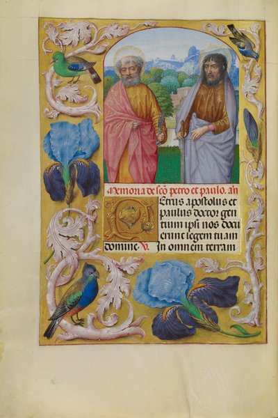 Svatí Petr a Pavel od Master of the First Prayer Book of Maximilian