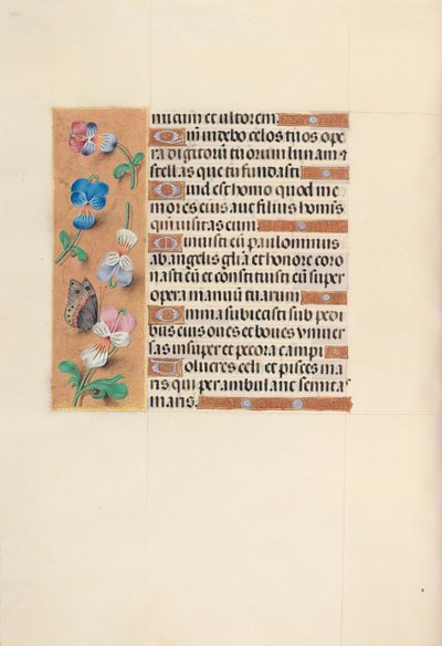Hodiny královny Isabely Katolické, královny Španělska: Fol. 100V, c. 1500. od Master of the First Prayerbook of Maximillian