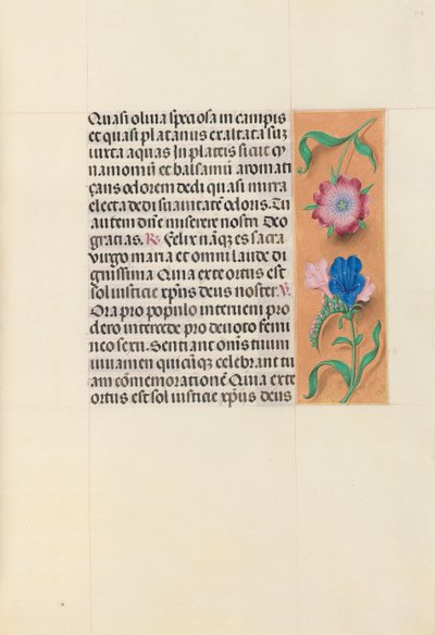 Hodiny královny Isabely Katolické, královny Španělska: Fol. 112r, c. 1500. od Master of the First Prayerbook of Maximillian