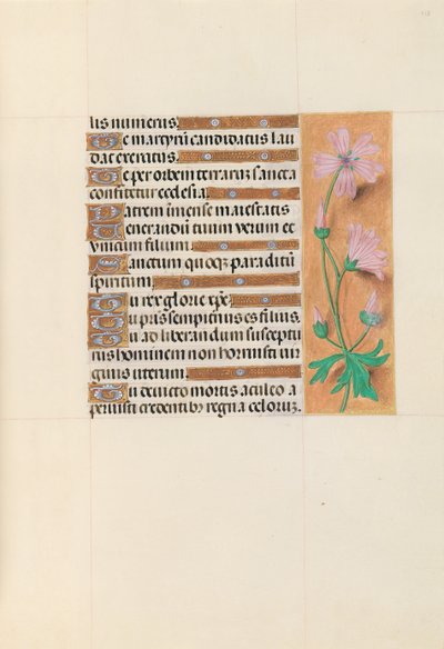 Hodiny královny Isabely Katolické, královny Španělska: Fol. 113r, c. 1500. od Master of the First Prayerbook of Maximillian