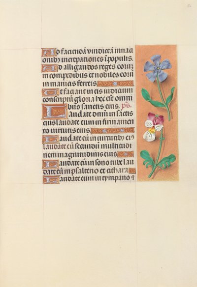 Hodiny královny Isabely Katolické, královny Španělska: Fol. 122r, c. 1500. od Master of the First Prayerbook of Maximillian