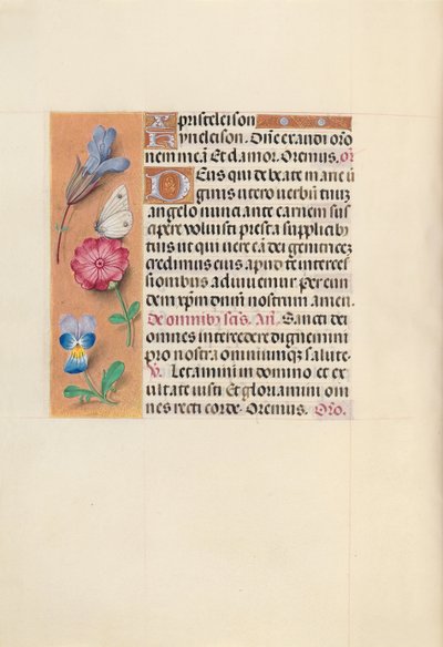 Hodiny královny Isabely Katolické, královny Španělska: Fol. 124v, c. 1500. od Master of the First Prayerbook of Maximillian