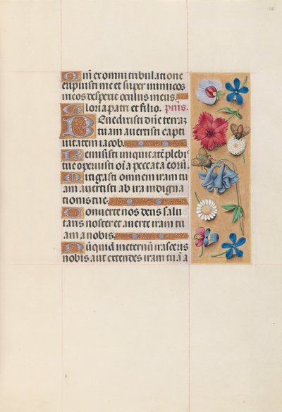 Hodiny královny Isabely Katolické, královny Španělska: Fol. 128r, c. 1500. od Master of the First Prayerbook of Maximillian