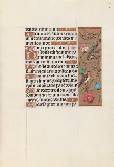 Hodiny královny Isabely Katolické, královny Španělska: Fol. 143r, c. 1500. od Master of the First Prayerbook of Maximillian