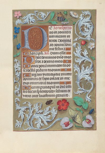 Hodiny královny Isabely Katolické, královny Španělska: Fol. 147r, c. 1500. od Master of the First Prayerbook of Maximillian