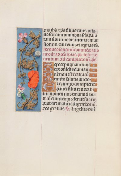 Hodiny královny Isabely Katolické, královny Španělska: Fol. 161v, c. 1500. od Master of the First Prayerbook of Maximillian