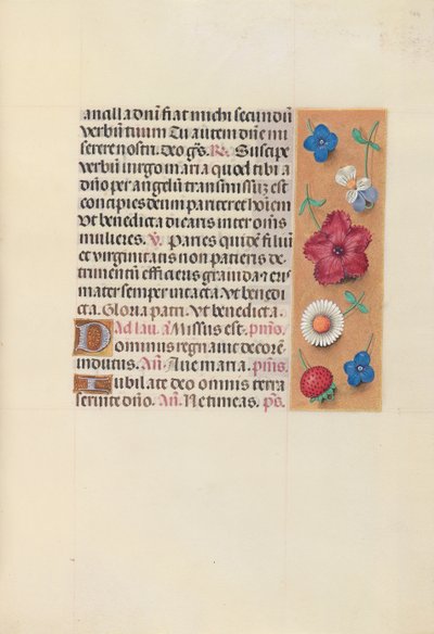 Hodiny královny Isabely Katolické, královny Španělska: Fol. 164r, c. 1500. od Master of the First Prayerbook of Maximillian